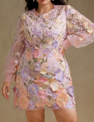 Rochie scurta SHEIN CURVE, roz