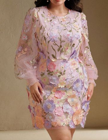 Rochie scurta SHEIN CURVE, roz