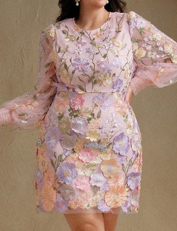 Rochie scurta SHEIN CURVE, roz