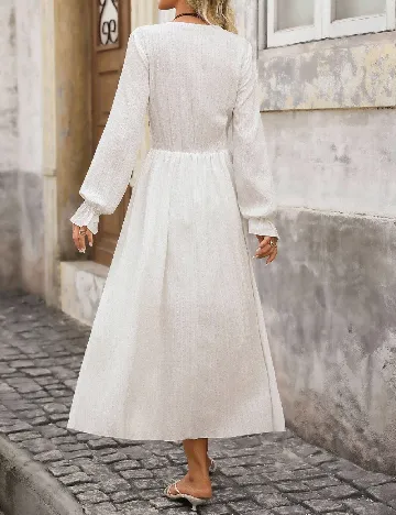 Rochie lunga SHEIN, alb/albastru