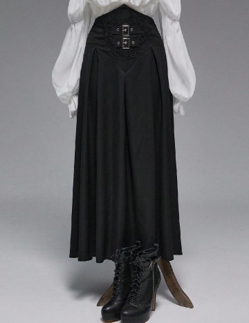 Fusta Romwe Plus Size, negru