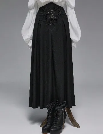 Fusta Romwe Plus Size, negru