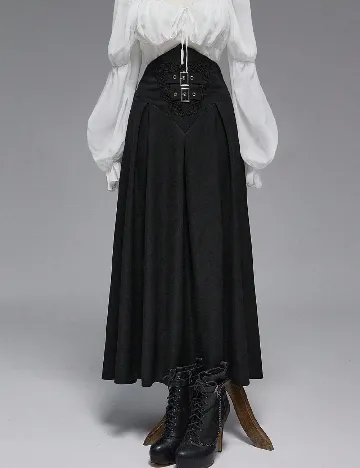 Fusta Romwe Plus Size, negru