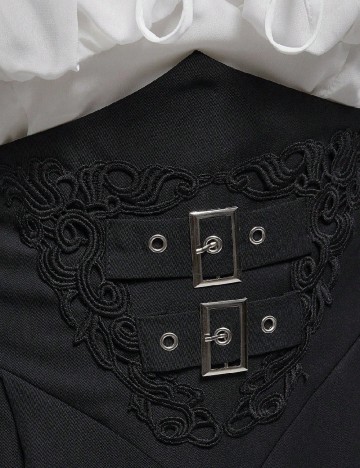 Fusta Romwe Plus Size, negru