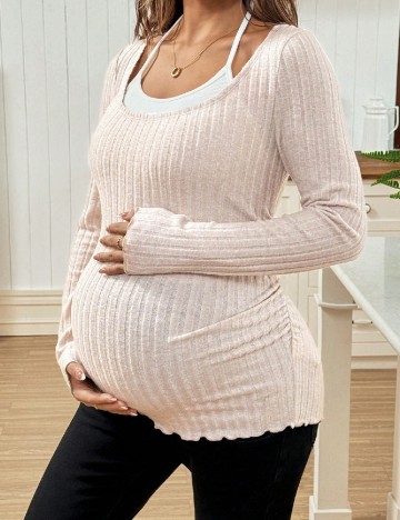 Bluza SHEIN Maternity, crem