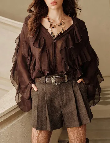 Pantaloni scurti Savoree, maro