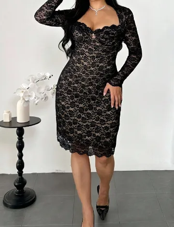 Rochie medie SHEIN CURVE, negru