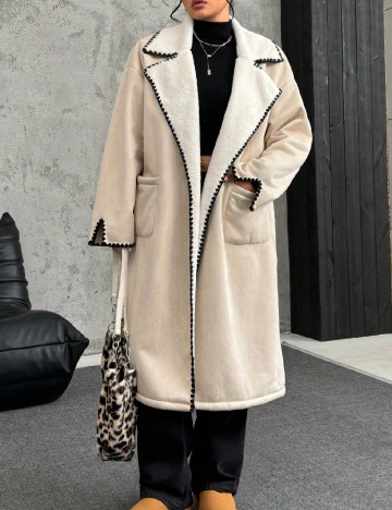 Palton SHEIN CURVE, bej