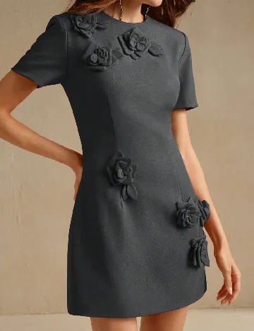 Rochie scurta Anewsta, gri