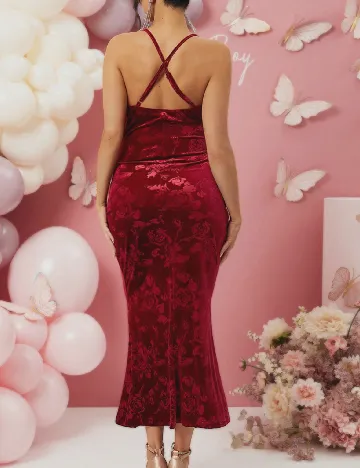 Rochie lunga SHEIN Maternity, visiniu