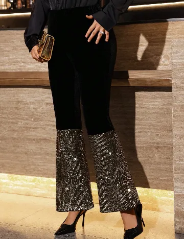 Pantaloni SHEIN CURVE, negru