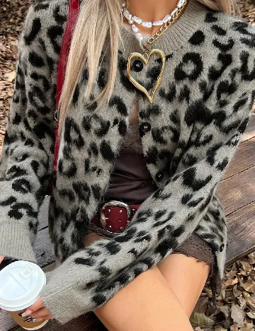 Cardigan SHEIN, animal print