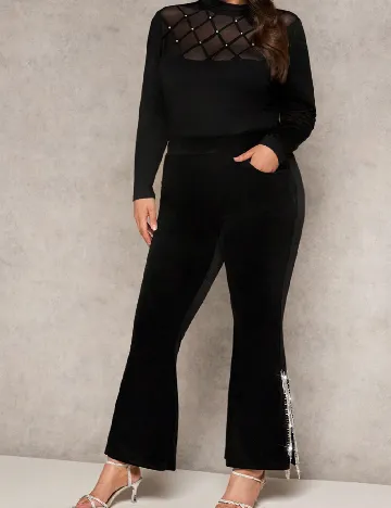 Pantaloni SHEIN CURVE, negru