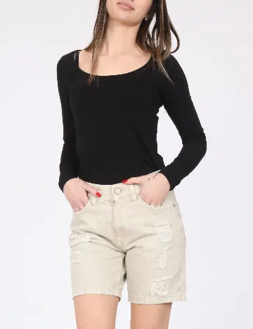 Pantaloni scurti Bershka, bej