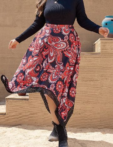 Fusta SHEIN CURVE, mix culori