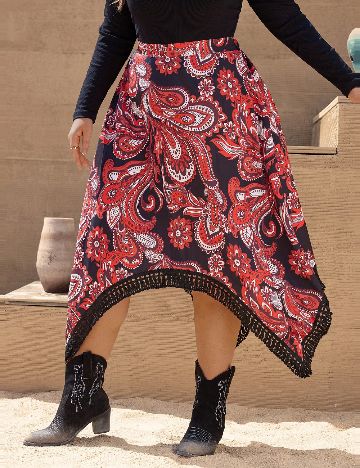 Fusta SHEIN CURVE, mix culori