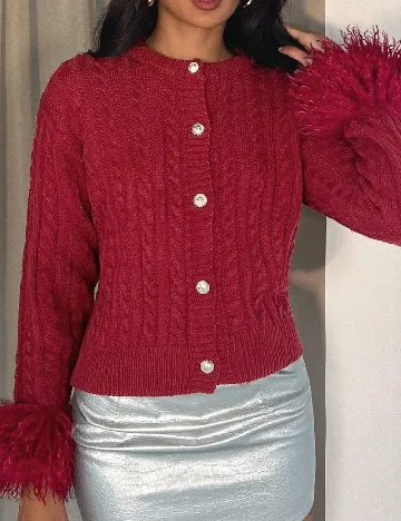 Cardigan SHEIN, rosu