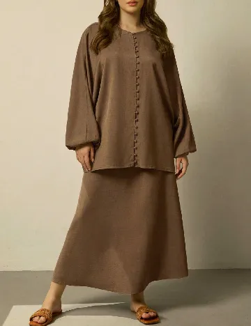 Compleu SHEIN CURVE, maro