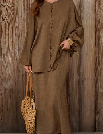 Compleu SHEIN CURVE, maro