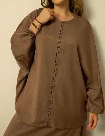 Compleu SHEIN CURVE, maro