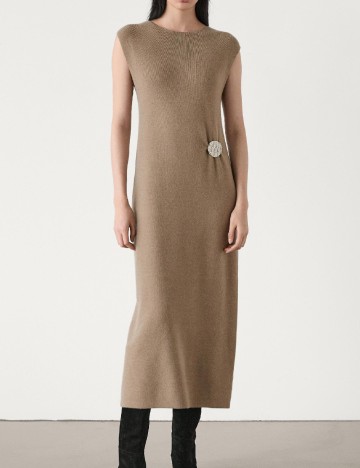 Rochie lunga Massimo Dutti, maro