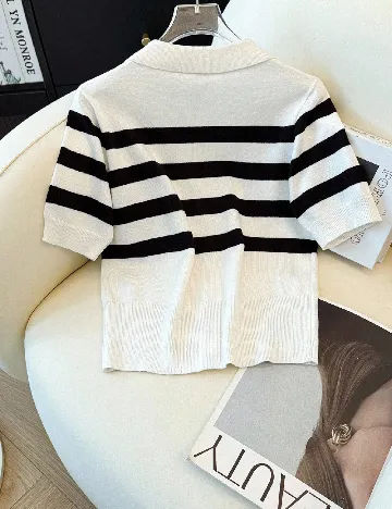 Bluza SHEIN, alb/negru