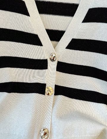 Bluza SHEIN, alb/negru