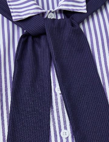 Compleu Shein Kids, alb/albastru