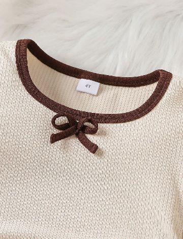 Compleu Shein Kids, crem/maro