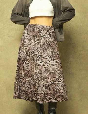 Fusta SHEIN CURVE, animal print