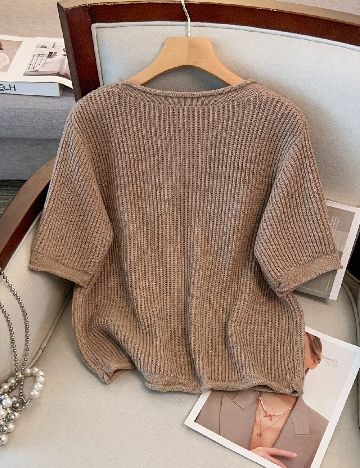 Bluza SHEIN CURVE, maro