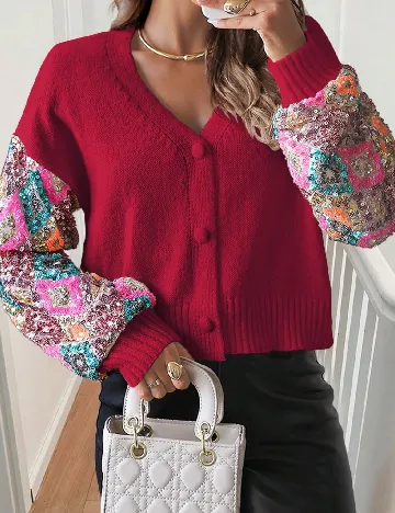 Cardigan SHEIN, rosu