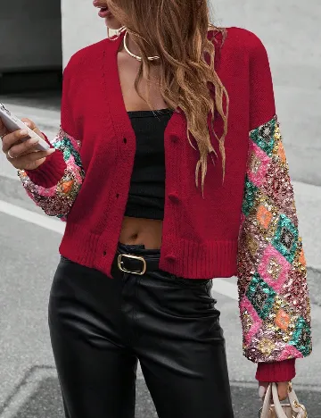 Cardigan SHEIN, rosu