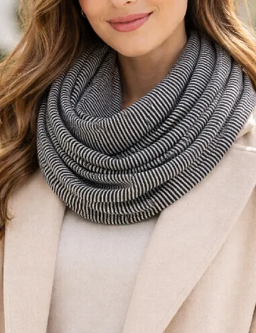 Esarfa circulara Pull&Bear, gri