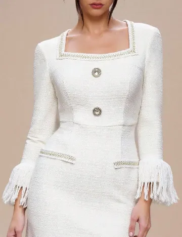 Rochie medie SHEIN, ecru