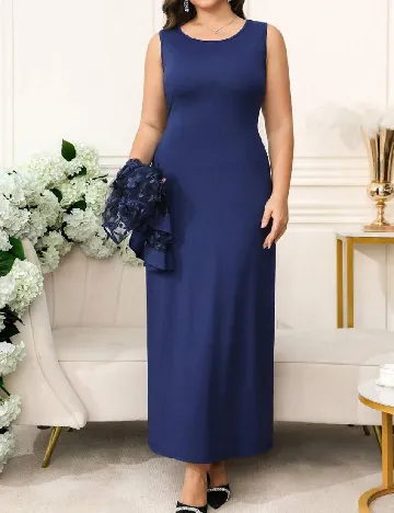 Rochie lunga SHEIN CURVE, bleumarin