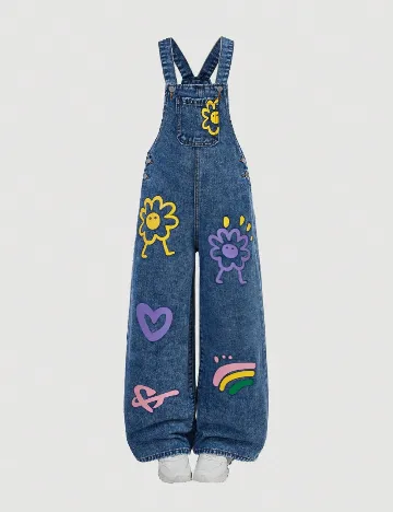 Salopeta Shein Kids, albastru