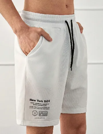 Pantaloni scurti SHEIN, alb