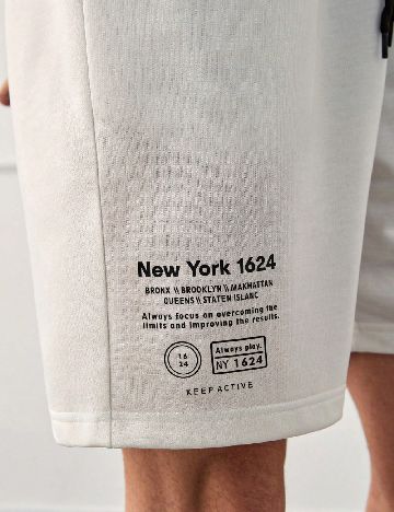 Pantaloni scurti SHEIN, alb