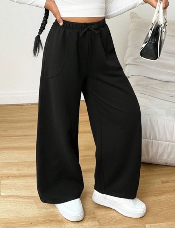 Pantaloni Shein Kids, negru