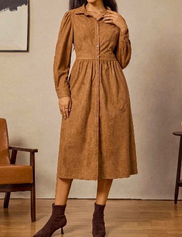 Rochie medie SHEIN CURVE, maro