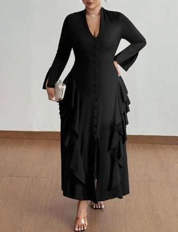 Rochie lunga SHEIN CURVE, negru