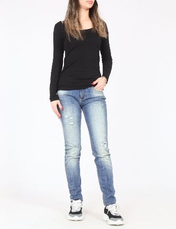 Blugi Bershka, albastru