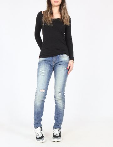 Blugi Bershka, albastru