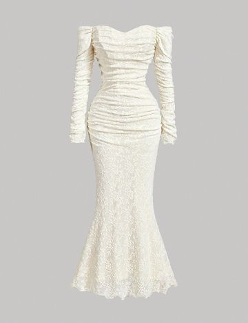 Rochie lunga SHEIN, crem