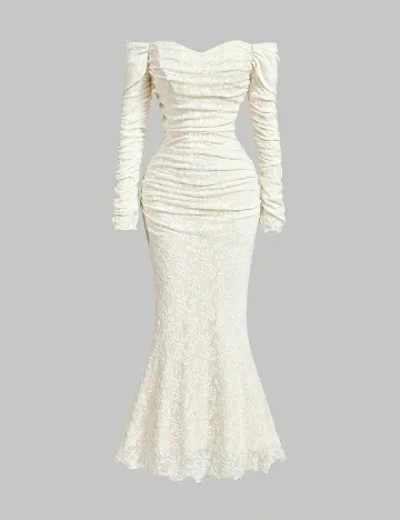 Rochie lunga SHEIN, crem