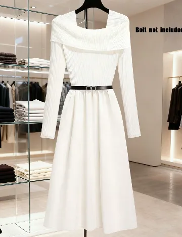 Rochie medie SHEIN, alb