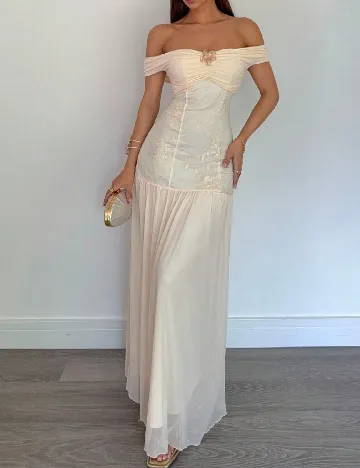 Rochie lunga SHEIN, crem