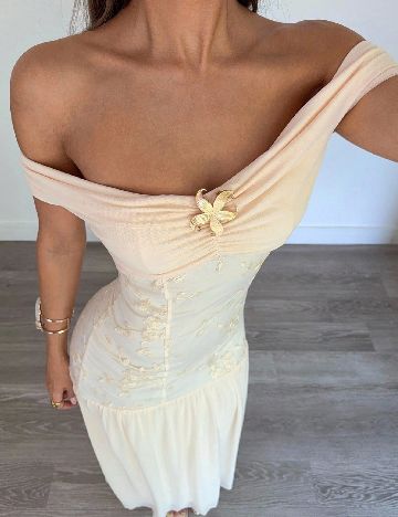 Rochie lunga SHEIN, crem