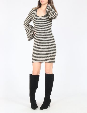 Rochie scurta Zara, albastru/bej